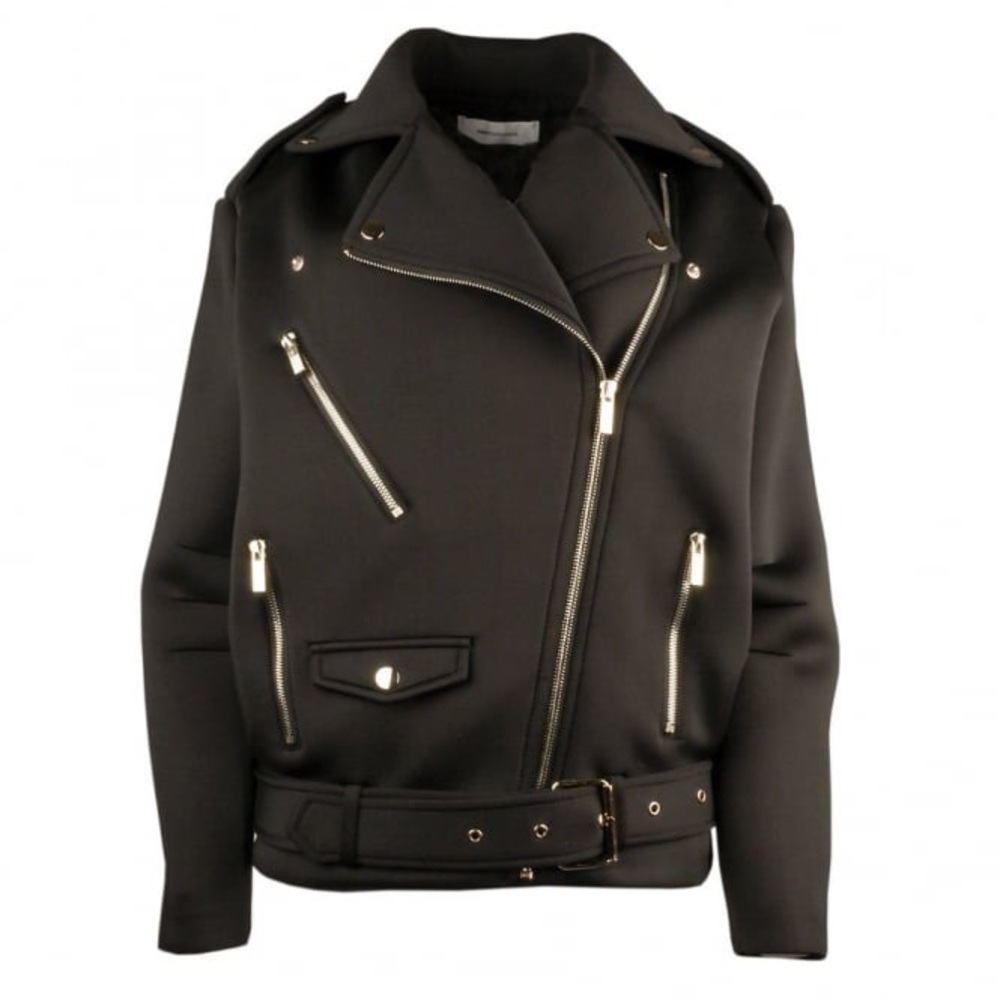 Ash Studio Paris Flamingo Oversized Biker Jacket Sz EU 36